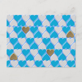 Blaues, weißes bayerisches Muster. Postkarte