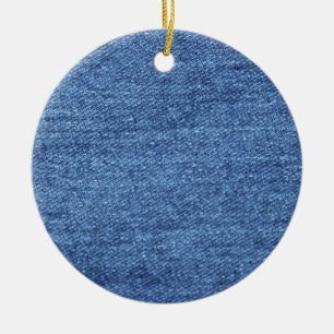 Blaues weißes Denim-Beschaffenheits-Blick-Bild Keramikornament