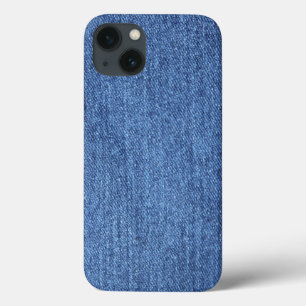 Blaues weißes Denim Textur-Bild iPhone 13 Hülle