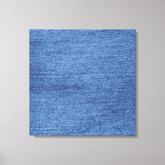 Blaues weißes Denim Textur-Bild Leinwanddruck (Vorderseite)