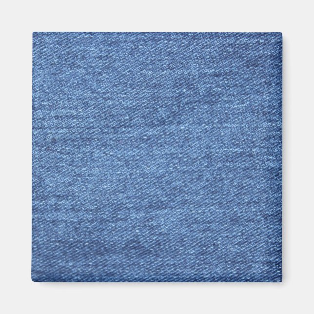 Blaues weißes Denim Textur-Bild Magnet (Vorne)