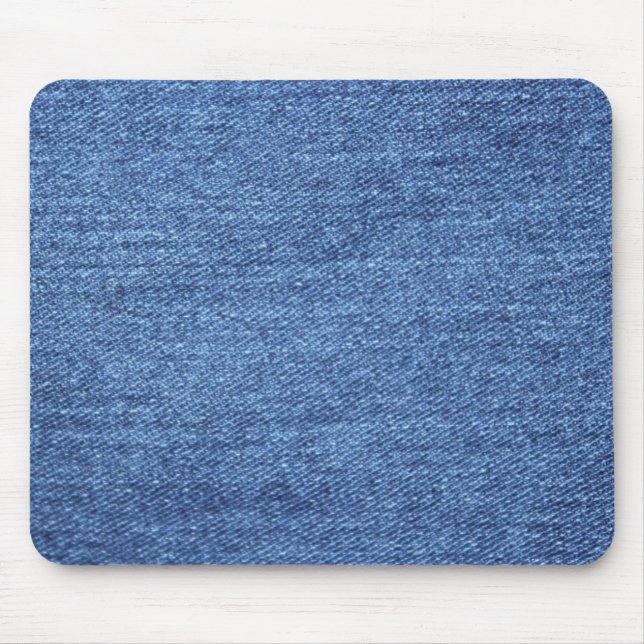 Blaues weißes Denim Textur-Bild Mousepad (Vorne)