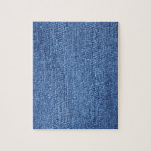 Blaues weißes Denim Textur-Bild Puzzle