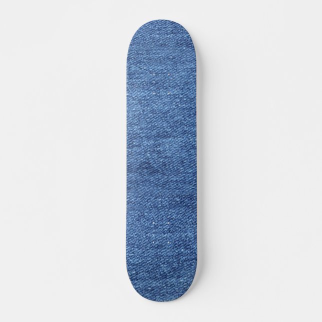 Blaues weißes Denim Textur-Bild Skateboard (Vorne)