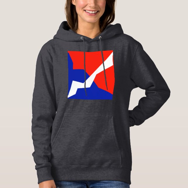 Blaues weißes Element Hoodie (Vorderseite)