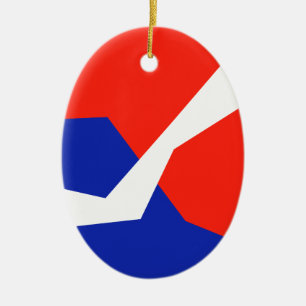 Blaues weißes Element Keramik Ornament