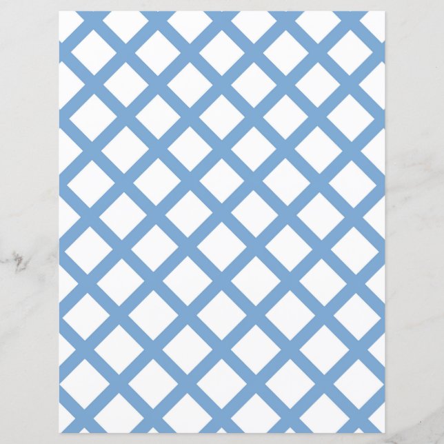 Blaues weißes Harlequin Diamant Strippmuster (Vorderseite)