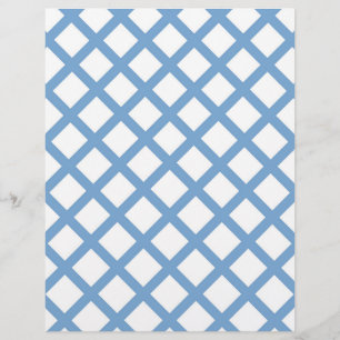 Blaues weißes Harlequin Diamant Strippmuster Briefbogen