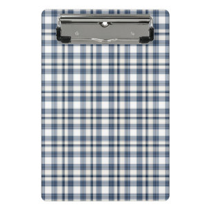 Blaues weißes kariertes 1 mini klemmbrett