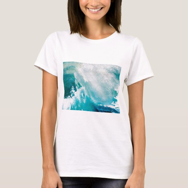 BLAUES WEISSES MEER IM GESCHMACK T-Shirt (Vorderseite)