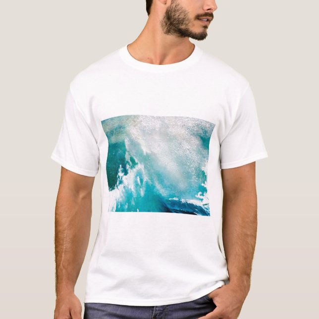 BLAUES WEISSES MEER IM GESCHMACK T-Shirt (Vorderseite)