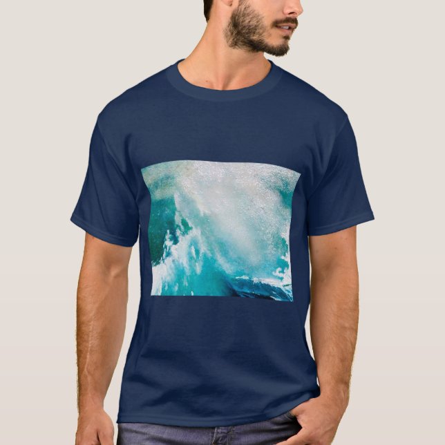 BLAUES WEISSES MEER IM GESCHMACK T-Shirt (Vorderseite)