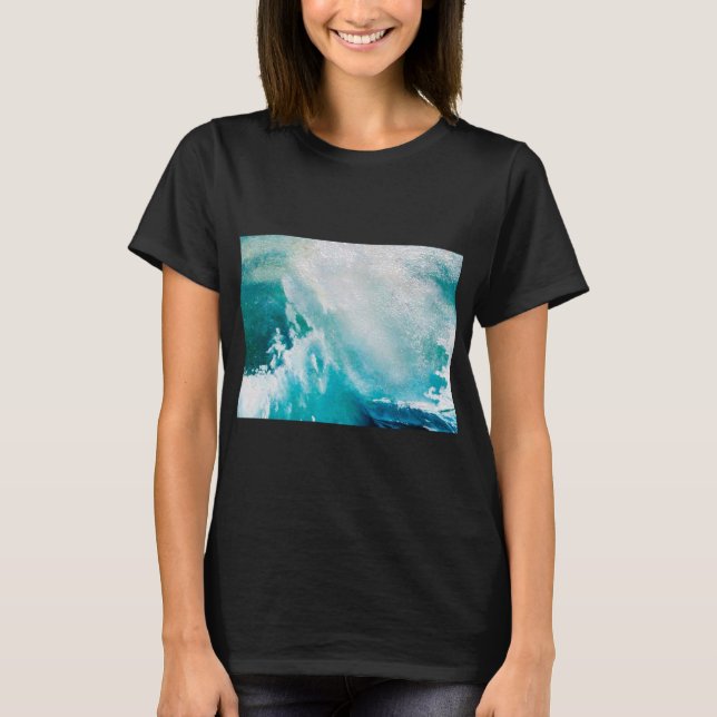BLAUES WEISSES MEER IM T - Shirt (Vorderseite)