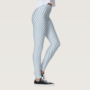 Blaues weißes Muster Leggings
