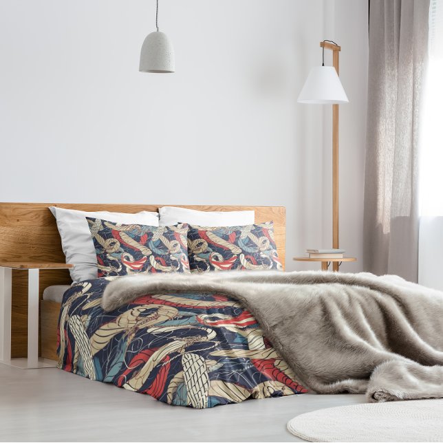 Blaues weißes Nautic Rope Pattern Kissenbezug (Von Creator hochgeladen)