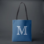 Blaues weißes nautischmonogramm<br><div class="desc">Diese Tasche ist sicher,  einem Liebling zu stehen! Entworfen in einem schönen Schatten des Seeblaus,  kann diese Taschentasche mit einem Monogramm oder einer Initiale Ihrer Wahl besonders angefertigt werden. Macht eine große Tasche für den Strand,  Ferien,  Reise,  Bücher,  Handwerk oder für Ihre tägliche Tasche.</div>