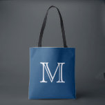 Blaues weißes nautischmonogramm<br><div class="desc">Diese Tasche ist sicher,  einem Liebling zu stehen! Entworfen in einem schönen Schatten des Seeblaus,  kann diese Taschentasche mit einem Monogramm oder einer Initiale Ihrer Wahl besonders angefertigt werden. Macht eine große Tasche für den Strand,  Ferien,  Reise,  Bücher,  Handwerk oder für Ihre tägliche Tasche.</div>