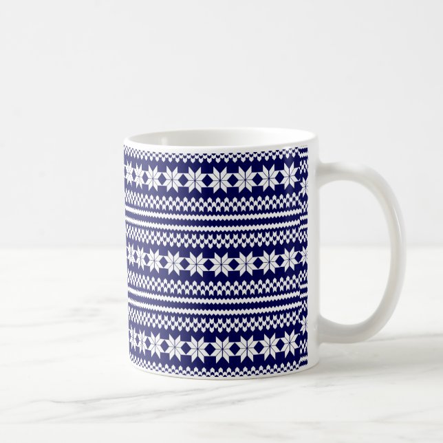 Blaues weißes norwegisches tasse (Rechts)