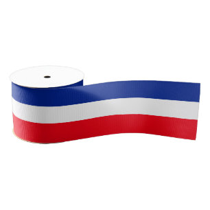 Blaues, weißes, rotes Trikolon, Französisches Flag Ripsband