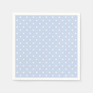 Blaues weißes Tupfen-Pastellmuster Serviette