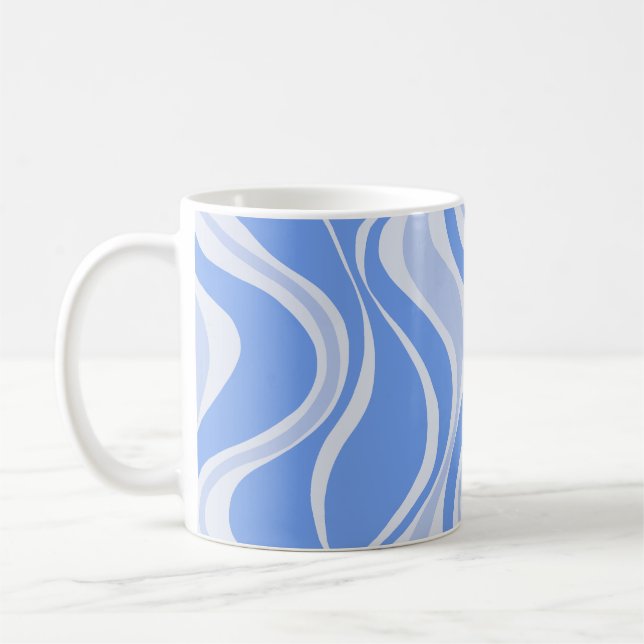 Blaues Wellen-Mug Kaffeetasse (Links)