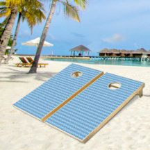Blaues Wellenmuster Corn hole Set