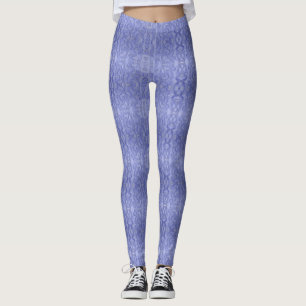 Blaues Wellenmuster Lichtdunkel Streifen Abstrakt Leggings