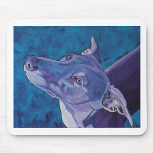 Blaues Whippet Mousepad