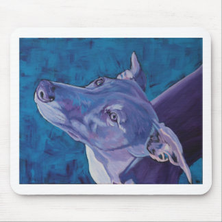 Blaues Whippet Mousepad