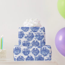 Blaues Willow Animal Rabbit Deer Fox Toile Einziga