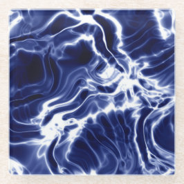 Blaues Wirbles Muster Glasuntersetzer