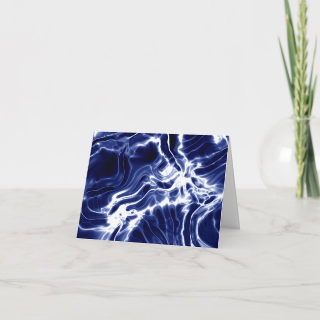 Blaues Wirbles Muster Karte (Vorderseite)