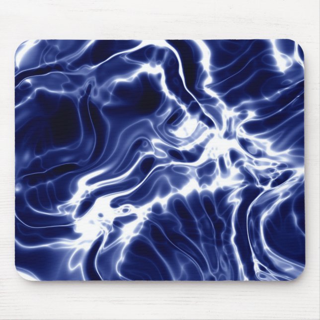 Blaues Wirbles Muster Mousepad (Vorne)