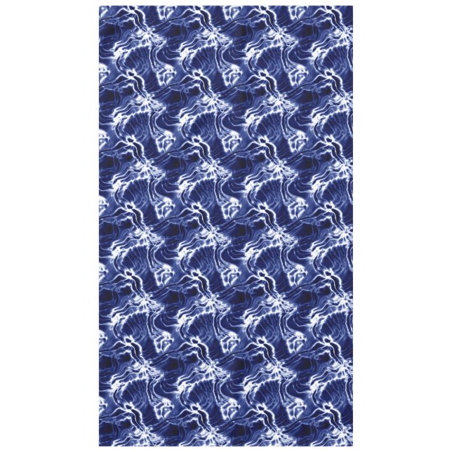 Blaues Wirbles Muster Tischdecke (Vorderseite)