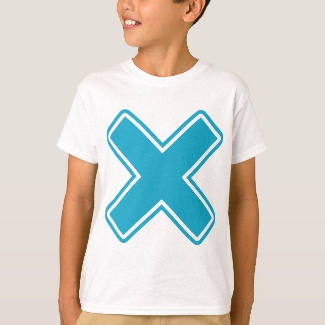 Blaues X T-Shirt (Vorderseite)