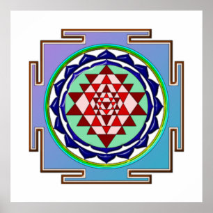 BLAUES YANTRA POSTER