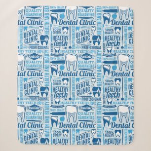 Blaues zahnmedizinisches Klinik-Muster Sherpadecke