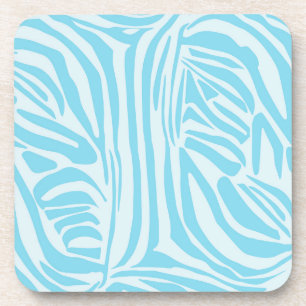 Blaues Zebra-Muster Getränkeuntersetzer