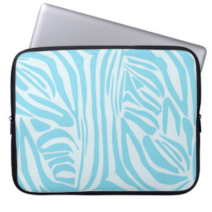 Blaues Zebra-Muster Laptopschutzhülle