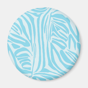 Blaues Zebra-Muster Magnet