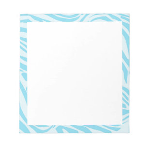 Blaues Zebra-Muster Notizblock