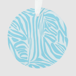 Blaues Zebra-Muster Ornament
