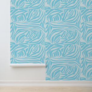 Blaues Zebra-Muster Tapete