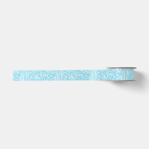 Blaues Zebramuster Satinband