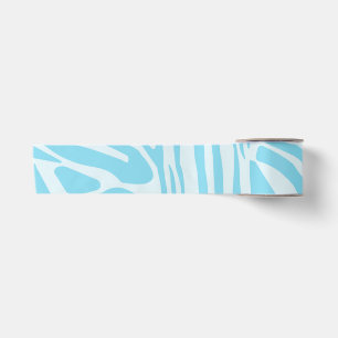 Blaues Zebramuster Satinband