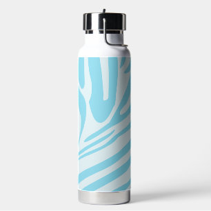 Blaues Zebramuster Trinkflasche