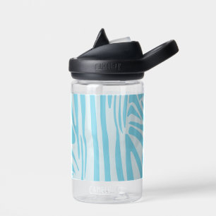 Blaues Zebramuster Trinkflasche