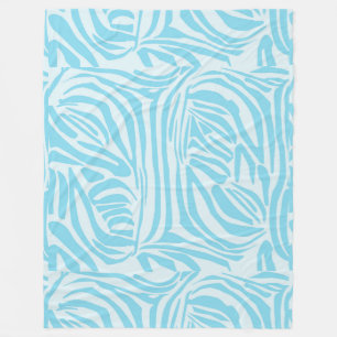 Blaues Zebrastreifenmuster Fleecedecke