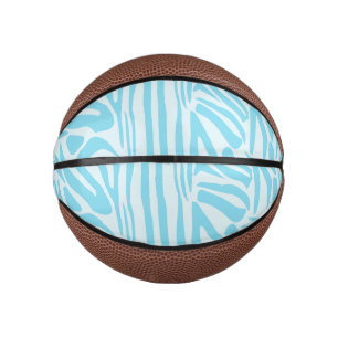 Blaues Zebrastreifenmuster Mini Basketball