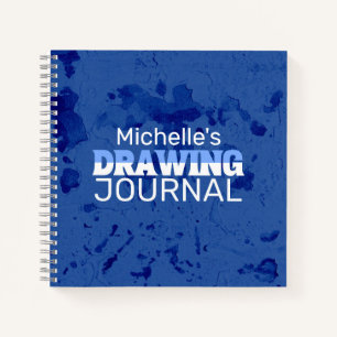 Blaues Zeichn-Journal Notizbuch